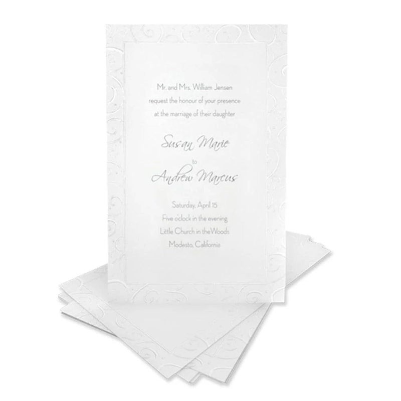 Gartner Studios Pearl Swirl Invitation Kit, Includes Envelopes, 5.5â€ x 8.5â€ Invitations, 5.5â€ x 4.25â€ Response Cards, 50 Count - Image 3